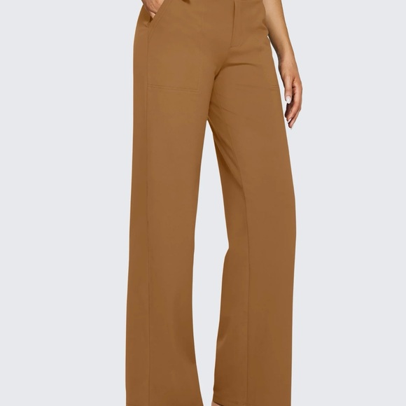G4 free Chic Wide-Leg Tan Women's Pants - Picture 1 of 7